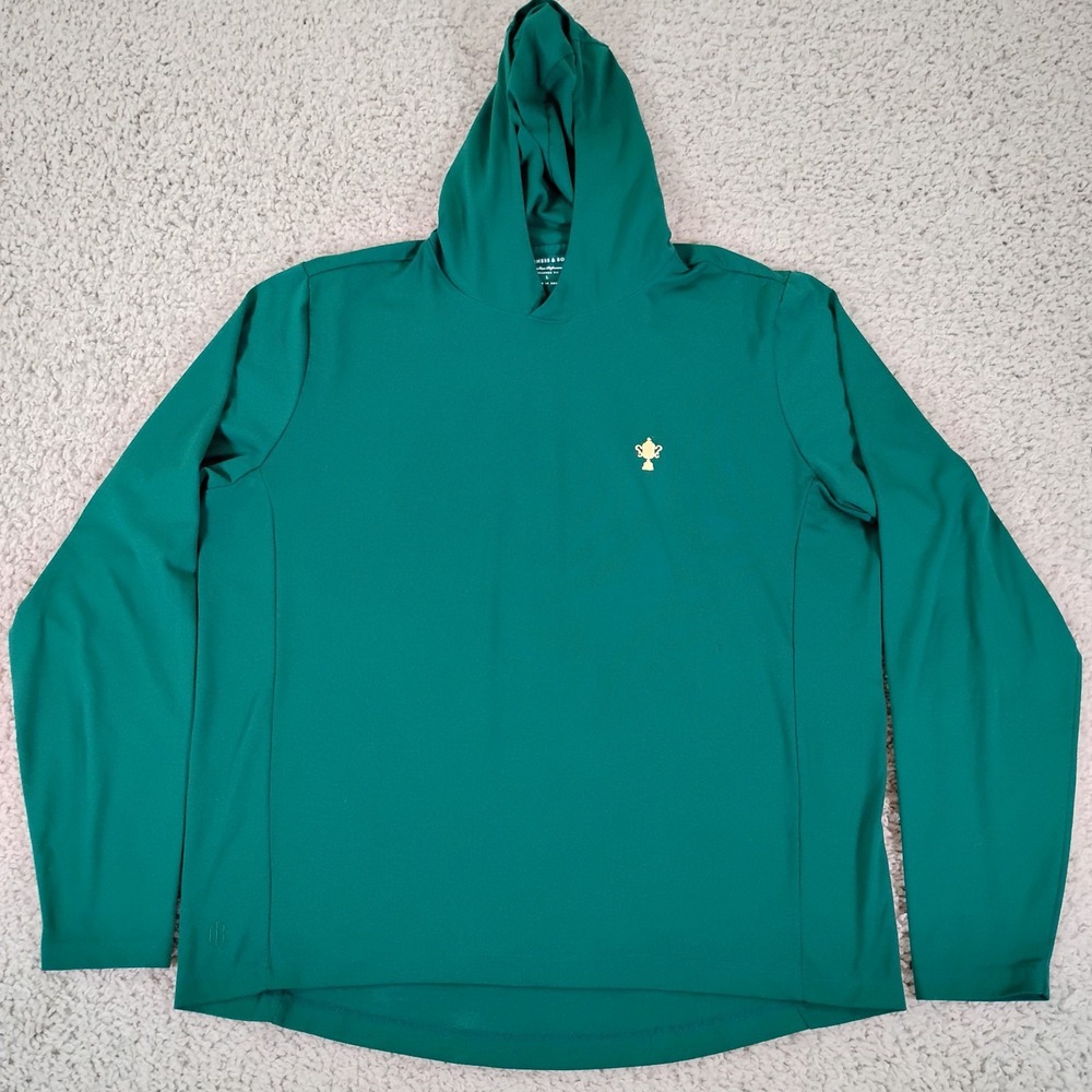 Holderness & Bourne Hoodie Mens Large Green Jackson Golf Webb Ellis Cup Stretch